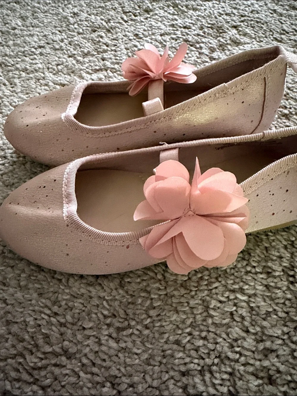 Cat & Jack Pink Flower Accent Ballet Flats